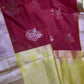 Semi Kanchi Pattu Red Yellow Silk Saree - 