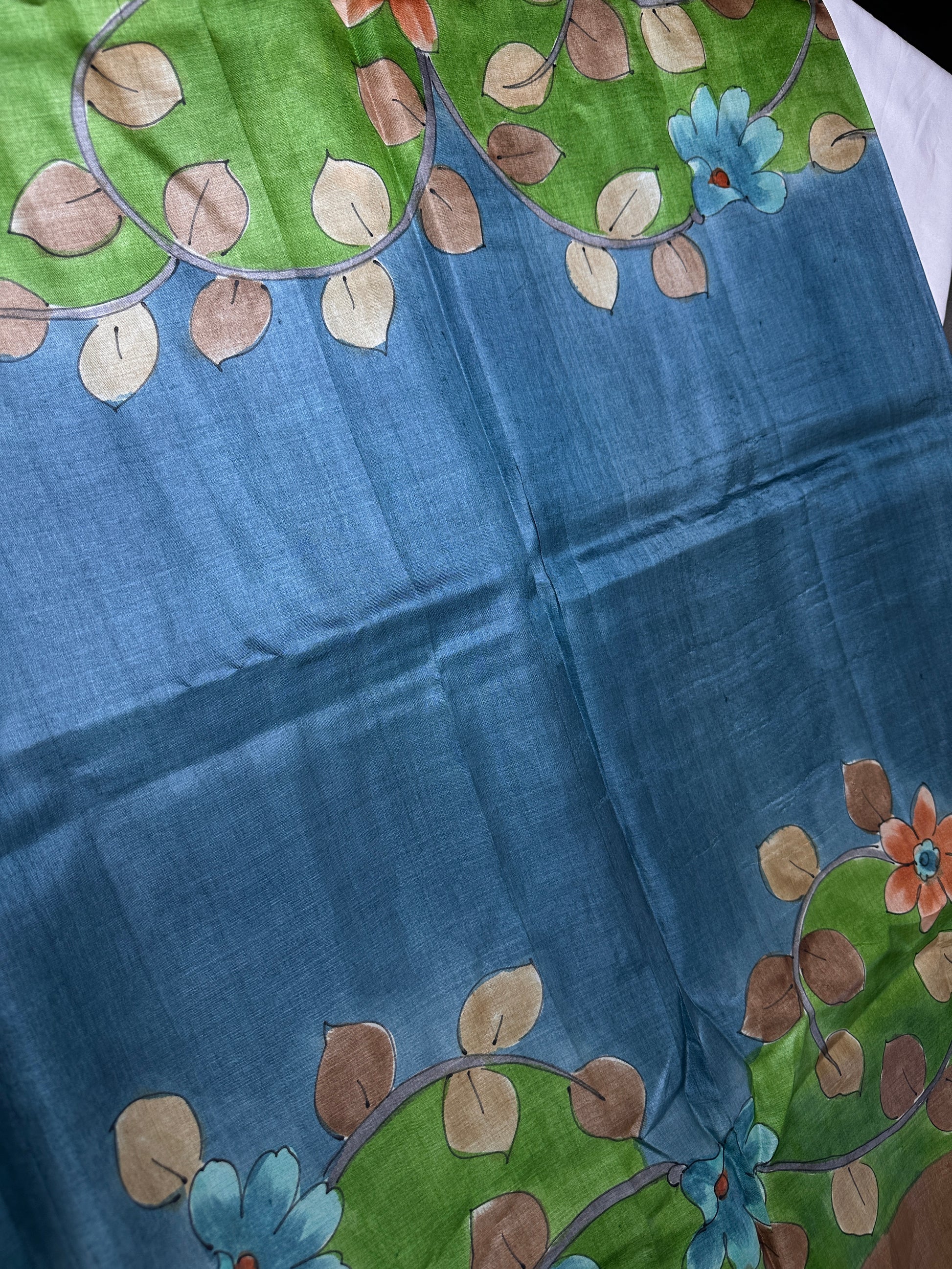 Pure Tussar Floral Printed Light Weight Saree - 
