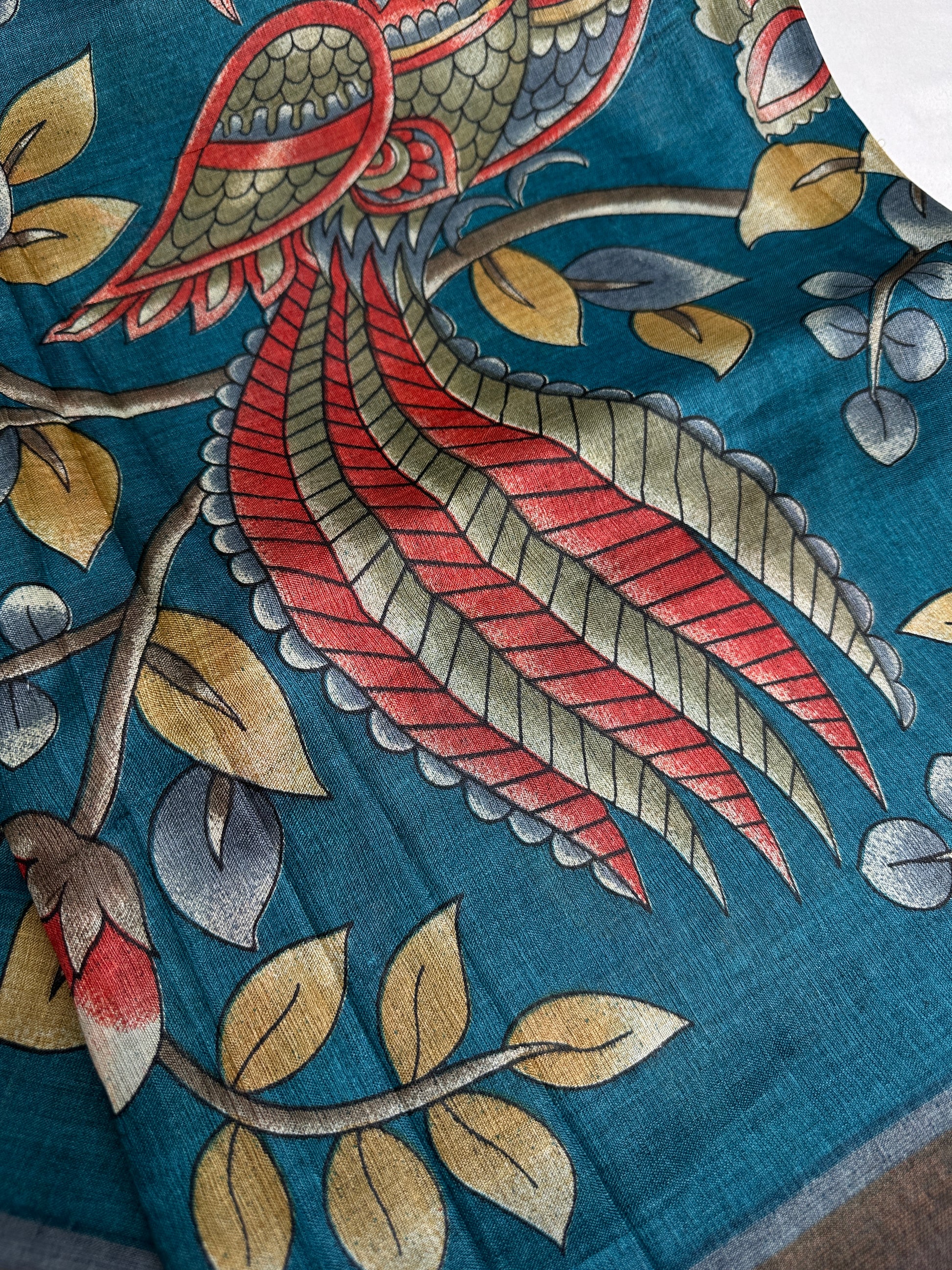 Pure Tussar Floral Printed Light Weight Saree - 