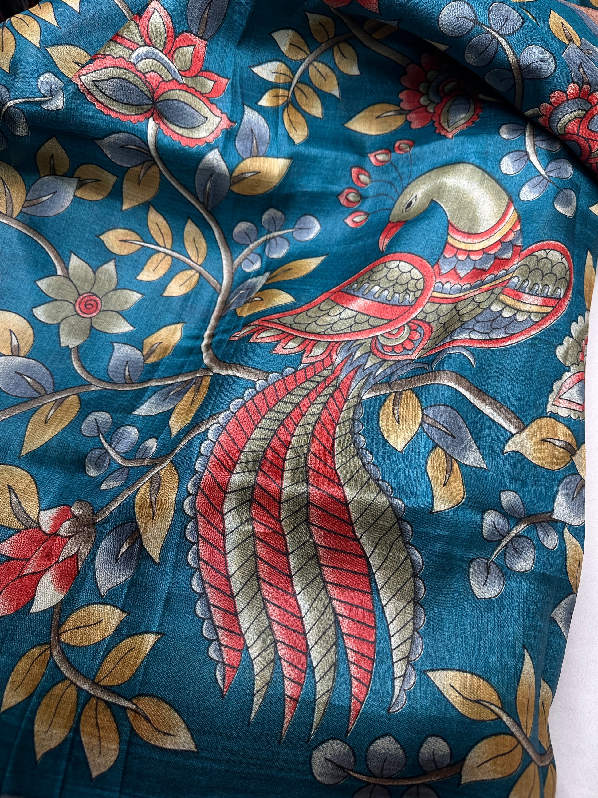 Pure Tussar Floral Printed Light Weight Saree - 