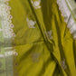 Green Raw Mango Light Weight Silk Saree - 