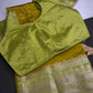 Green Raw Mango Light Weight Silk Saree - 