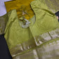 Green Raw Mango Light Weight Silk Saree - 