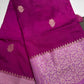 Magenta Pink Raw Mango Light Weight Silk Saree - 