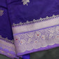 Purple Raw Mango Light Weight Silk Saree - 