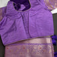 Purple Raw Mango Light Weight Silk Saree - 