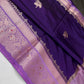 Purple Raw Mango Light Weight Silk Saree - 