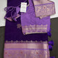 Purple Raw Mango Light Weight Silk Saree - 