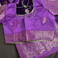 Purple Raw Mango Light Weight Silk Saree - 