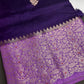 Purple Raw Mango Light Weight Silk Saree - 