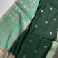 Green Raw Mango Light Weight Silk Saree - 