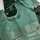 Green Raw Mango Light Weight Silk Saree - 