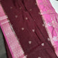 Plum Raw Mango Light Weight Silk Saree - 