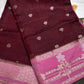 Plum Raw Mango Light Weight Silk Saree - 