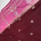 Plum Raw Mango Light Weight Silk Saree - 