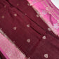 Plum Raw Mango Light Weight Silk Saree - 