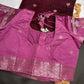 Plum Raw Mango Light Weight Silk Saree - 
