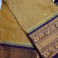 Semi Gadwal Checks Mustard Purple Silk Saree - 
