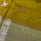 Green Raw Mango Light Weight Silk Saree - 