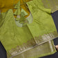Green Raw Mango Light Weight Silk Saree - 