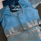 Blue Raw Mango Light Weight Silk Saree - 