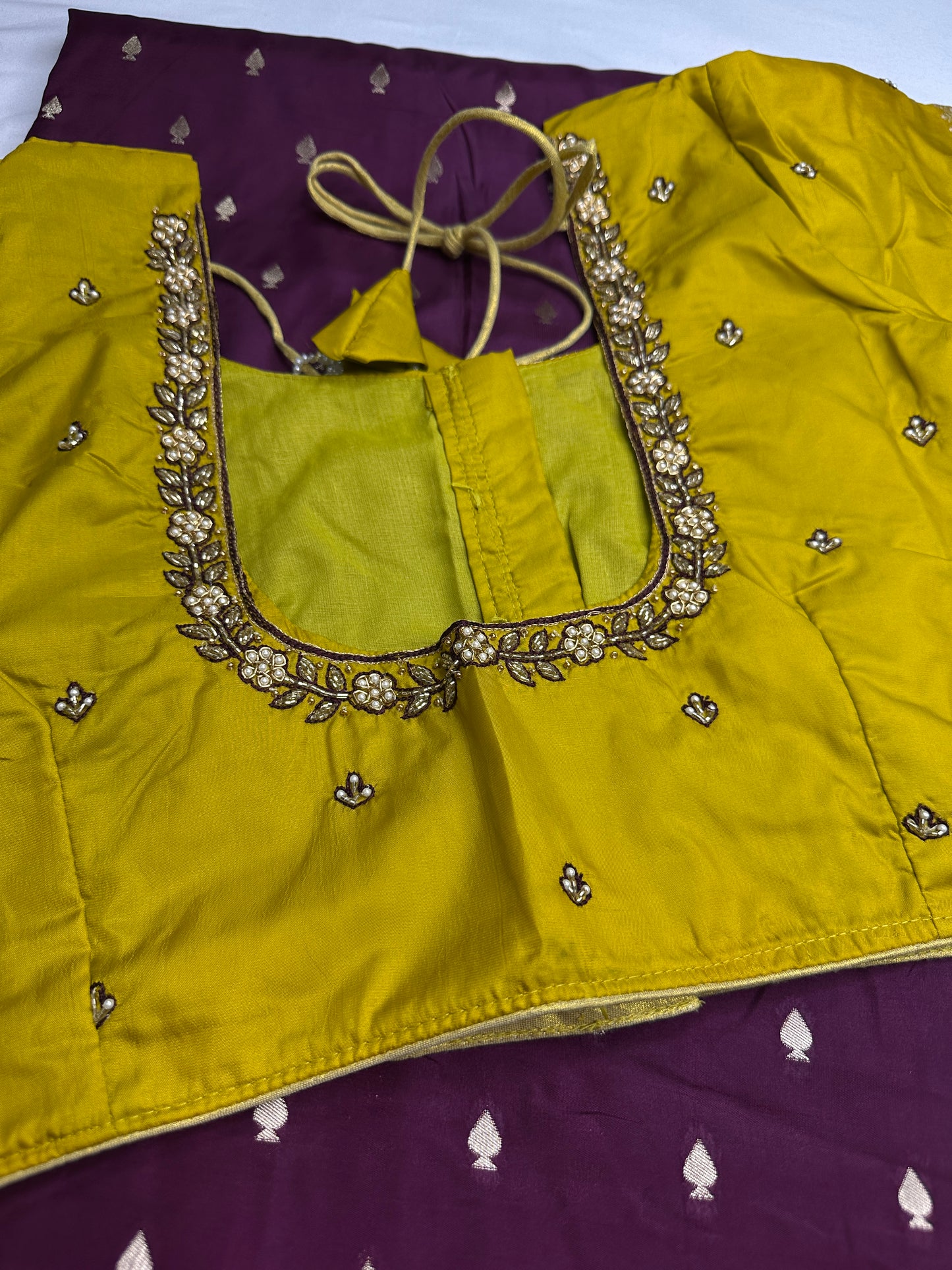 Purple Mustard Soft Silk Saree - 
