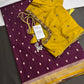 Purple Mustard Soft Silk Saree - 