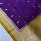 Purple Green Soft Silk Saree - 