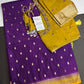 Purple Green Soft Silk Saree - 