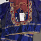 Kanchi Check Brown Blue Soft Silk Saree - 