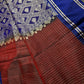 Kanchi Check Brown Blue Soft Silk Saree - 