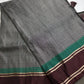 Kanchi Check Grey Soft Silk Saree - 