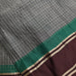 Kanchi Check Grey Soft Silk Saree - 