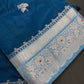 Blue Raw Mango Light Weight Silk Saree - 