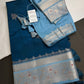 Blue Raw Mango Light Weight Silk Saree - 