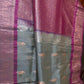 Kanchi Pattu Grey Lavender Pure Silk Saree - 