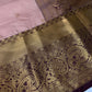 Semi Gadwal Beige Brown Pattu Silk Saree - 