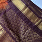 Semi Gadwal Rust Brown Pattu Silk Saree - 