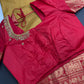 Pure Gadwal Mustard Red Pattu Silk Saree - 