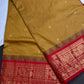Pure Gadwal Mustard Red Pattu Silk Saree - 