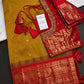 Pure Gadwal Mustard Red Pattu Silk Saree - 