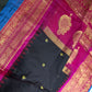 Pure Gadwal Brown Pink Pattu Silk Saree - 