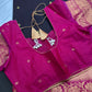 Pure Gadwal Brown Pink Pattu Silk Saree - 