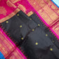 Pure Gadwal Brown Pink Pattu Silk Saree - 