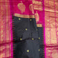 Pure Gadwal Brown Pink Pattu Silk Saree - 