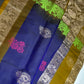Gap Border Mangalgiri Semi Blue Silk Saree - 