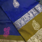 Gap Border Mangalgiri Semi Blue Silk Saree - 