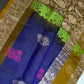 Gap Border Mangalgiri Semi Blue Silk Saree - 