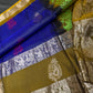 Gap Border Mangalgiri Semi Blue Silk Saree - 