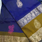Gap Border Mangalgiri Semi Blue Silk Saree - 